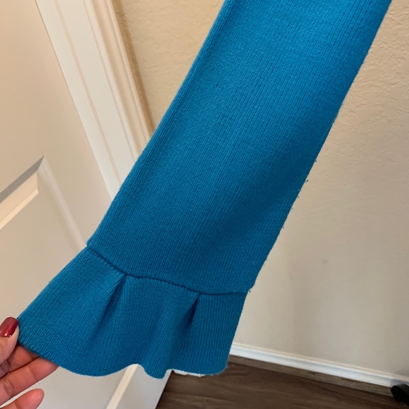 AMI Leather Jacket Women in size Large/French Blue - Picture 3 of 6